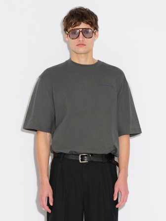 Holzweiler Ranger Cracked Logo Tee - Grey - Men's - XS