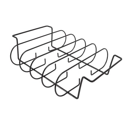 Rautainen Ribsiteline Savustukseen Grillaus Pitää Jopa 4 Ribsiä Ulkona BBQ Lisävaruste