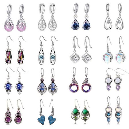 Färgglada Opal Drop Örhängen Set Legering Gjorda Gradient Örhängen Smycken Drop Örhängen för barn Flickor Tillbehör