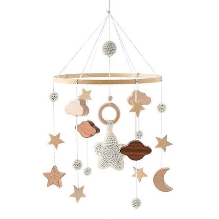 Mobil Baby Barnkammare Spjälsäng Mobil För Baby Shower Presenter Baby Spjälsängar Tak Hängande Regnbåge Stjärnform