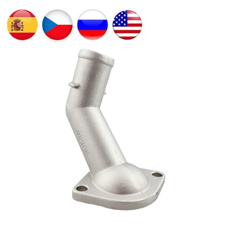 Kjølevæske Vannfordelingsrør Slangekobling Aluminium Termostathusdeksel for Golf Jetta for Audi TT 06A121121C