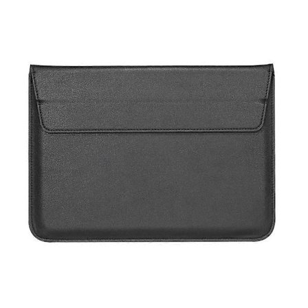 Konvoluttstil PU Lær Laptopveske for MacBook Air 13.3-tommer/iPad Pro 12.9-Svart