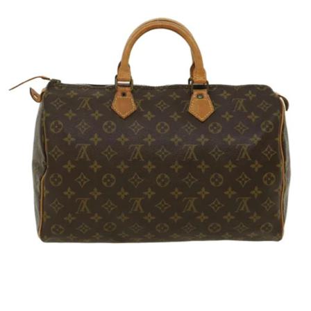 Louis Vuitton Vintage, Pre-owned Speedy 35 Monogram Handbag Bruin, unisex, Maat:ONE Size