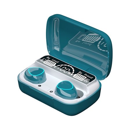 M10 Trådlösa Bluetooth 5.1 In-ear-hörlurar Led Digital Display Hörlurar(grön)