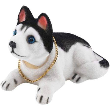Nickande hund, bil skakande huvud hund ornament, lämplig för bilinteriörer