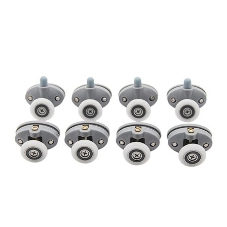 8 stk. Nylon Enkelt Pop-Up Trinsel Løpehjul Dusjkabinett Skyvedør Glassdørruller