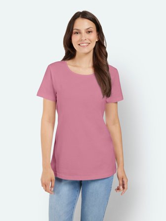 JENSEN - Kortærmet T-shirt - Mørk Rosa