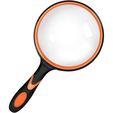 Forstørrelsesglas 100mm - Super stort læseforstørrelsesglas - velegnet til børn eller ældre til at studere og læse[HK]