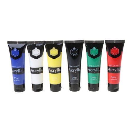 6 Färger 30ml Professionell Akrylfärg Set Ritning Målning Pigment Handmålning