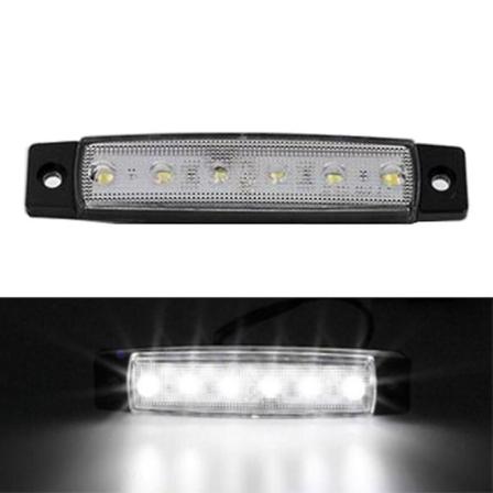 Ohut LED-sivumerkki- ja rakovalot 6 LED-tiivistettyä merivalaisinta veneisiin 12 V punainen