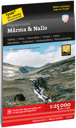 Calazo Högalpin karta: Mårma & Nallo 1:25 000