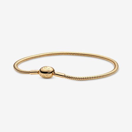Pandora - Moments Snake Chain Armbånd - 14k Gullbelegg