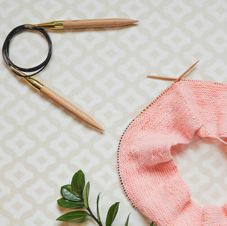 KnitPro Strikkepinne 60cm Basix-Bjørk 15mm