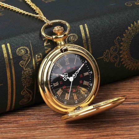 Guld Glat Etui Quartz Lommeur Romertal Flip Gaveure Herr Dameure Guld