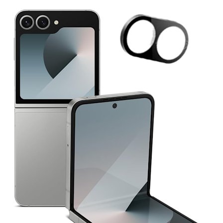 Samsung Galaxy Z Flip 7 Linsskydd Transparent Svart Ram