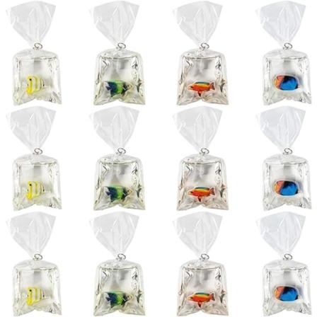 Harpiks gullfiskformet fisk vannbag anheng for DIY smykkeproduksjon G