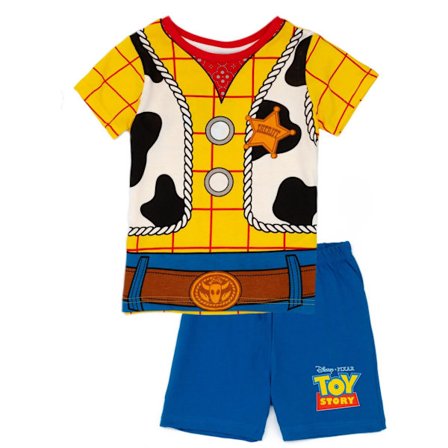 Toy Story Pojk Woody Kort Pyjamas Set 5-6 år Gul/Blå/Vit