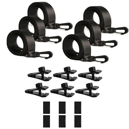 Pool Solar Cover Reel Fästkit med Remmar 6-pack