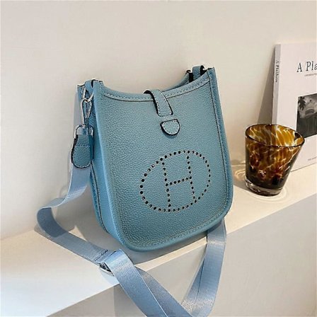 Mode Dam Enfärgad Enkel Liten Fyrkantig Väska Textur Enkel Axel Crossbody PU Bokstav Dam Kan Handväska