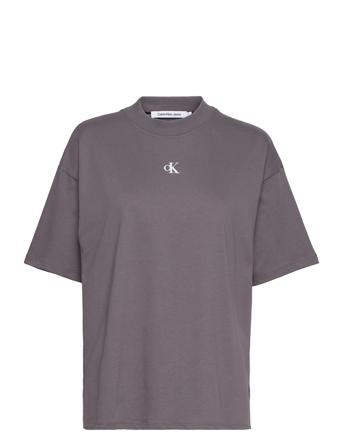 Two T Monogram Boyfriend Tee Grey Calvin Klein Jeans
