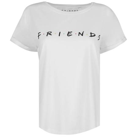 Friends Dam/ladies Logotyp T-shirt M Vit