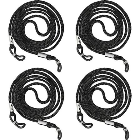 Nylon liukumaton silmälasinauha, säädettävä kaulanauha, pidike, musta silmälasipidike, 70cm/27.55tuumaa