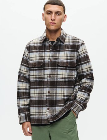 WOOD WOOD Wwclay Overshirt 25213 - Brown - L