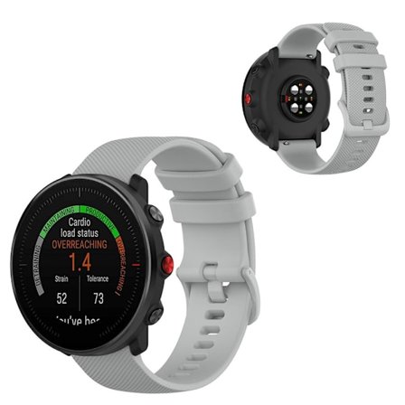 Polar Vantage M / Garmin Vivoactive 4 / Huawei Watch GT klockarmband i silikon - Grå