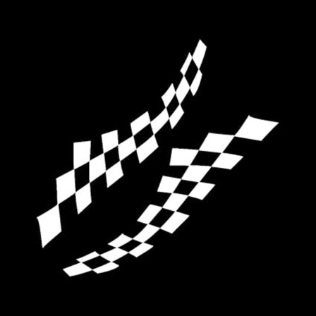 Auton tarrat, 2 kpl Ruutukuvio Grafiikka Racing Tarrat Henkilökohtainen Auto S