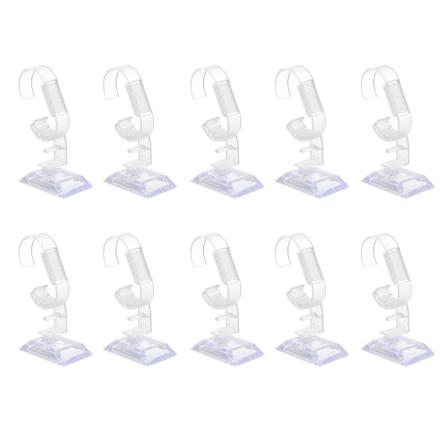10 st Klockvisningsställ i Plast, Stativ, Hyllor, C-Ring, Klockvisningsrekvisita, Frostad Transparent, 9,7 x 5,5 cm Frosted transparency 9.7X5.5CM