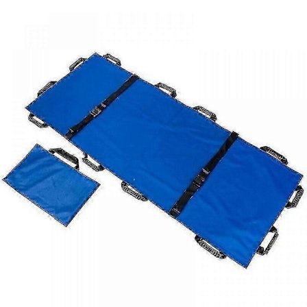 Bærbar Båre Vandtæt Blød Båre 12 Håndtag Nødredning Foldebåre Til Hospital Sportssteder Ambulance Foldning (blå)