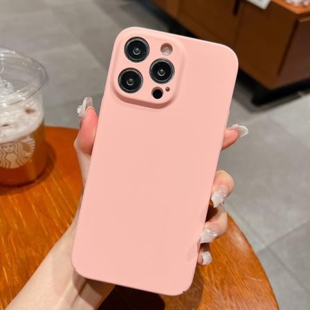 For iPhone 13 Pro Max deksel hard PC gummiert telefondeksel hudfølelse telefonbeskytter Pink