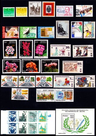 Europæiske lande - Frimærkepakke - Postfrisk