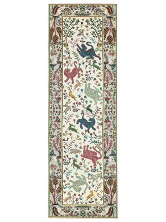 Indoor/Outdoor Rug Washable Small Tigras - Green/Multicolor (Pastel) 80X250 Classic Style