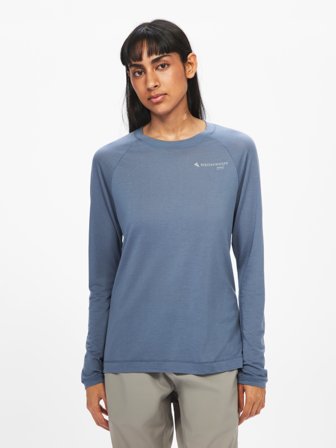 Klättermusen Groa LS Tee Women's's - Fog Blue - Women's - S