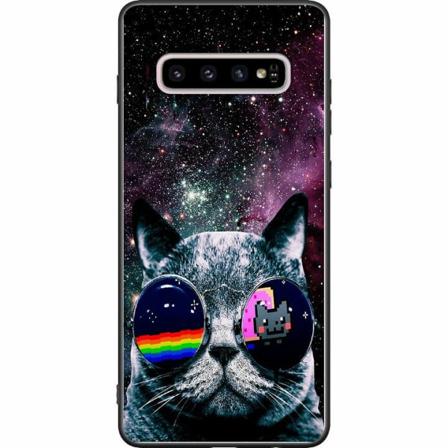 Samsung Galaxy S10+ Svart Skal Space Cat