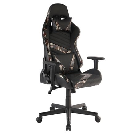 Dyskord Gaming Chair Office Sort Med Mønster 50X74X137Cm