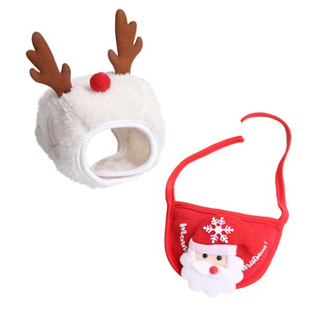Julhatt och halsdukset för hund och katt