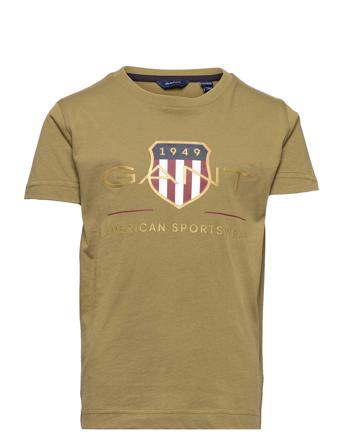 Archive Shield Ss T-Shirt T-shirt Grøn GANT