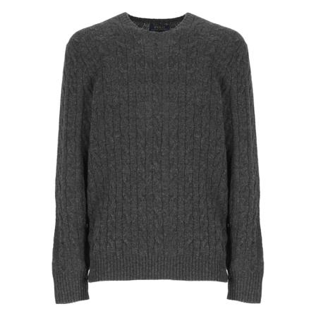 Ralph Lauren Round-neck Strik Grå, Herre Strik