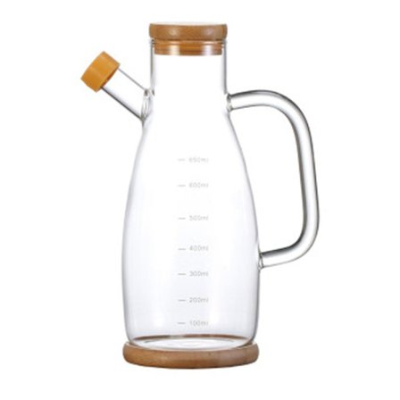 Klar glasolja med handtag, värmebeständig, 700ml