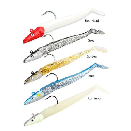 Croch Soft Fiske Lokker 10stk med Jigghode og T Hale 11cm for