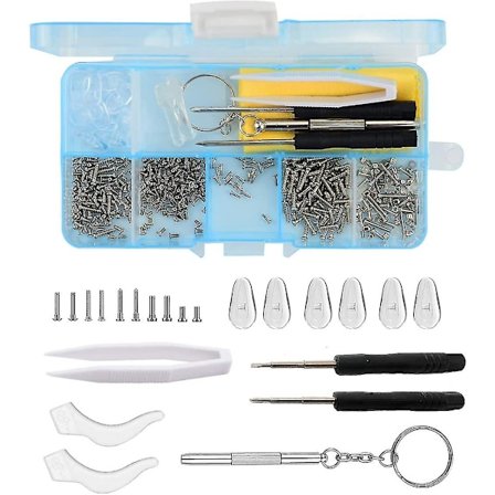 Øjenbriller Solbriller Briller Reparationsværktøjssæt, 500 stk Brille Reparations Skruetrækker