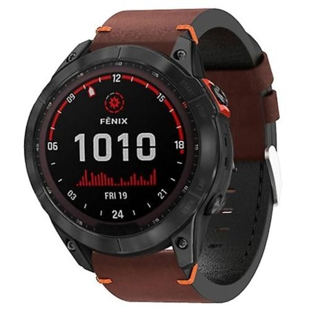 For Garmin Fenix ​​7x Solar 26mm skinnsutur stålspenne klokkebånd
