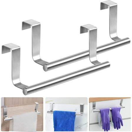 2 kpl seinälle kiinnitettävää pyyhetelinettä, ruostumaton teräs 23*6,2 cm ripustus T