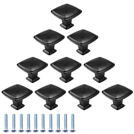 10 stk møbelknott skuffedørknotter firkantede skaptrekk 30MM