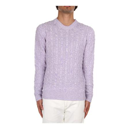 Ballantyne Ballantyne V2P000 7Wb07 98170 Crew Man Violet Lilla, Herre Strik