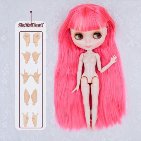 Neo Blyth Doll Customized NBL Shiny Face, 1/6 OB24 BJD Blyth Doll Custom Blyth Dolls for Girl, Present för Collection NBL09 HNBL02
