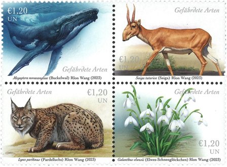 FN Wien - Truede dyr 2023 - Postfrisk sæt 4v