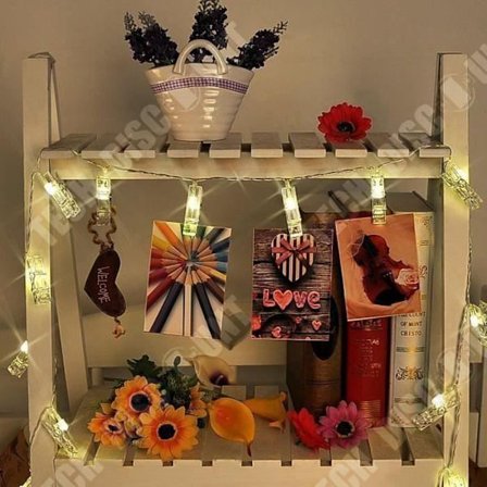 Ljusgirlang - TD - Dekorativ - Fotoupphängning - 20 glödlampor - Modern inredning